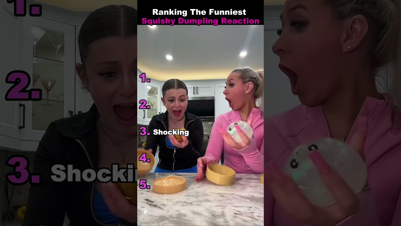 Ranking The Funniest Squishy Dumpling Reaction moments 🥟 #fidgettoys #unboxing #funnyreactions