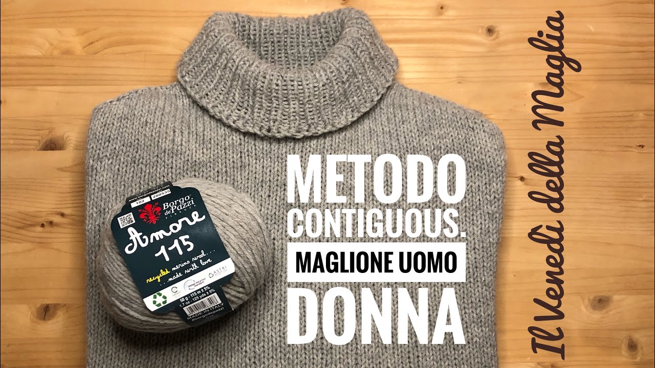 Maglione uomo - donna con Metodo Contiguous - il Venerd&igrave; della Maglia