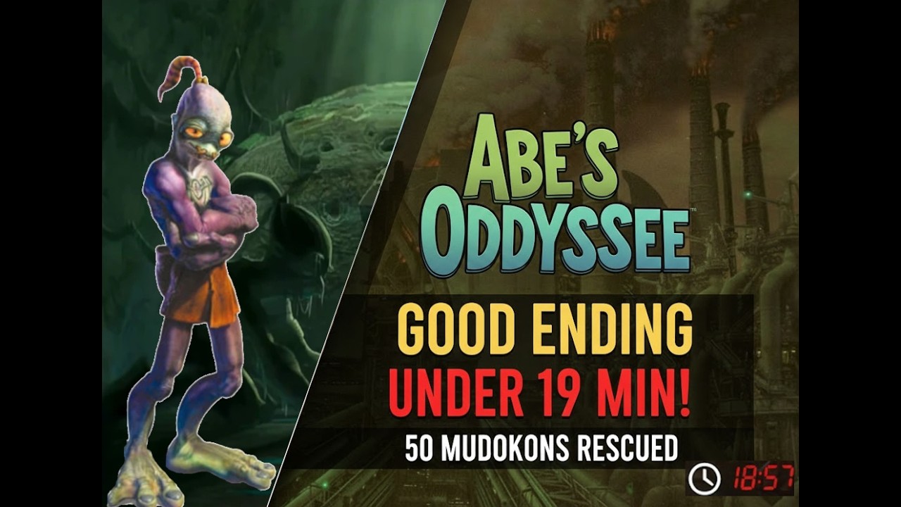 Oddworld: Abe’s Oddysee [Unrestricted] Good Ending Speedrun in 18:57