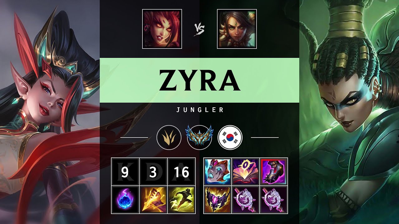 Zyra Jungle vs Nidalee - KR Challenger Patch 25.17