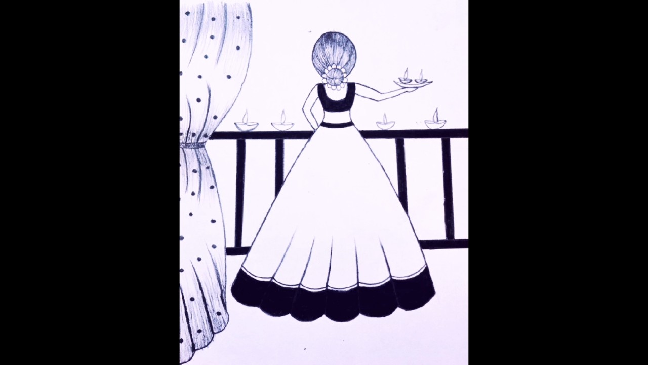 Happy diwali drawing/diwali drawing/girl drawing #drawing #girldrwaing#easydrawgirl #diwali #artist
