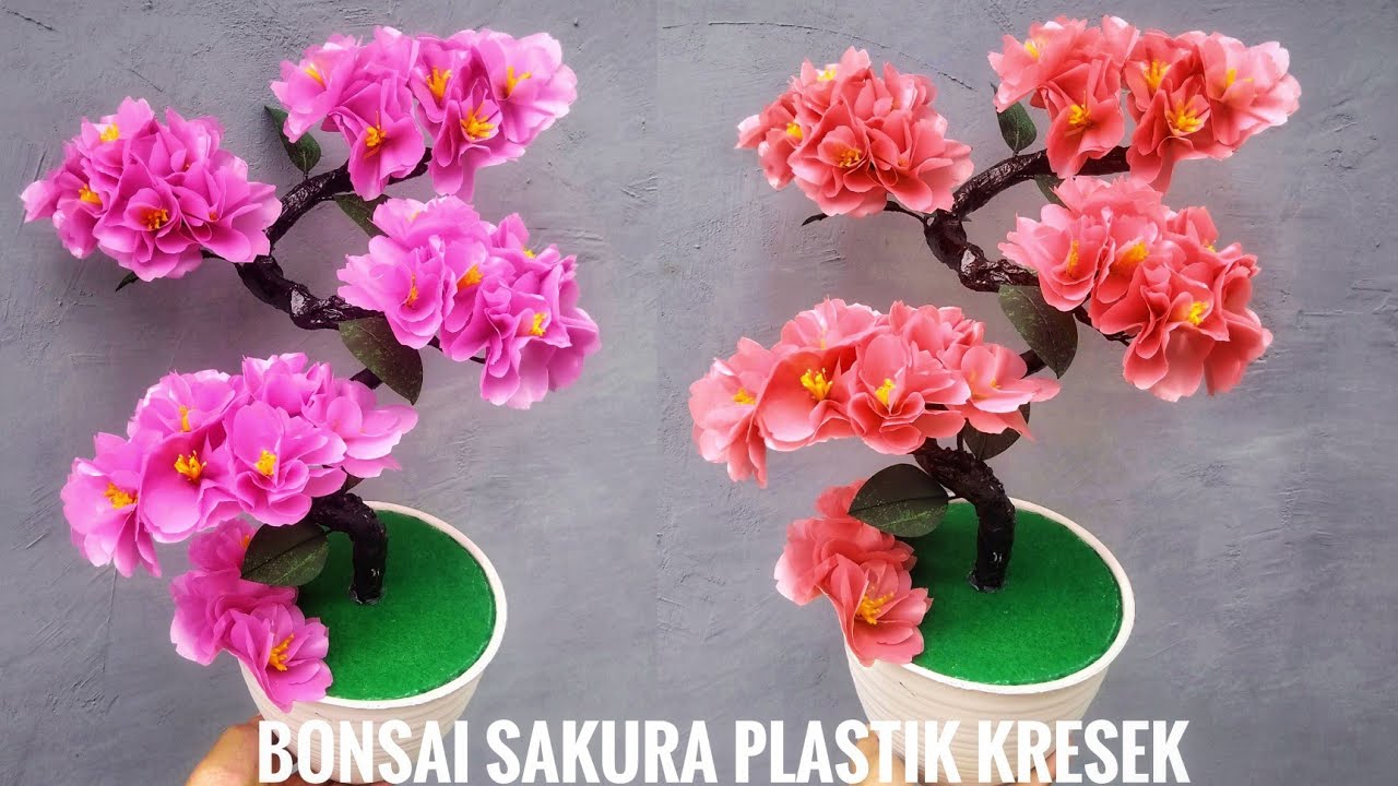DIY Cara Membuat Bunga Sakura Tanpa Setrika | Make Flower Plastic without iron