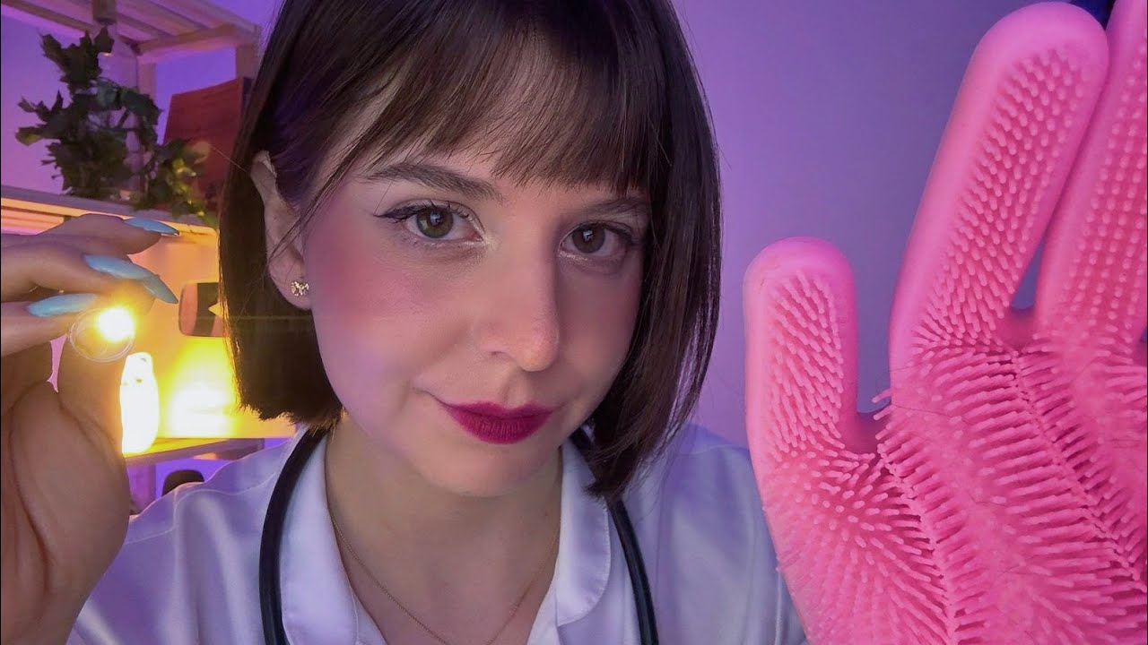ASMR Exame dos nervos cranianos MAS VOCÊ PRECISA FECHAR OS OLHOS