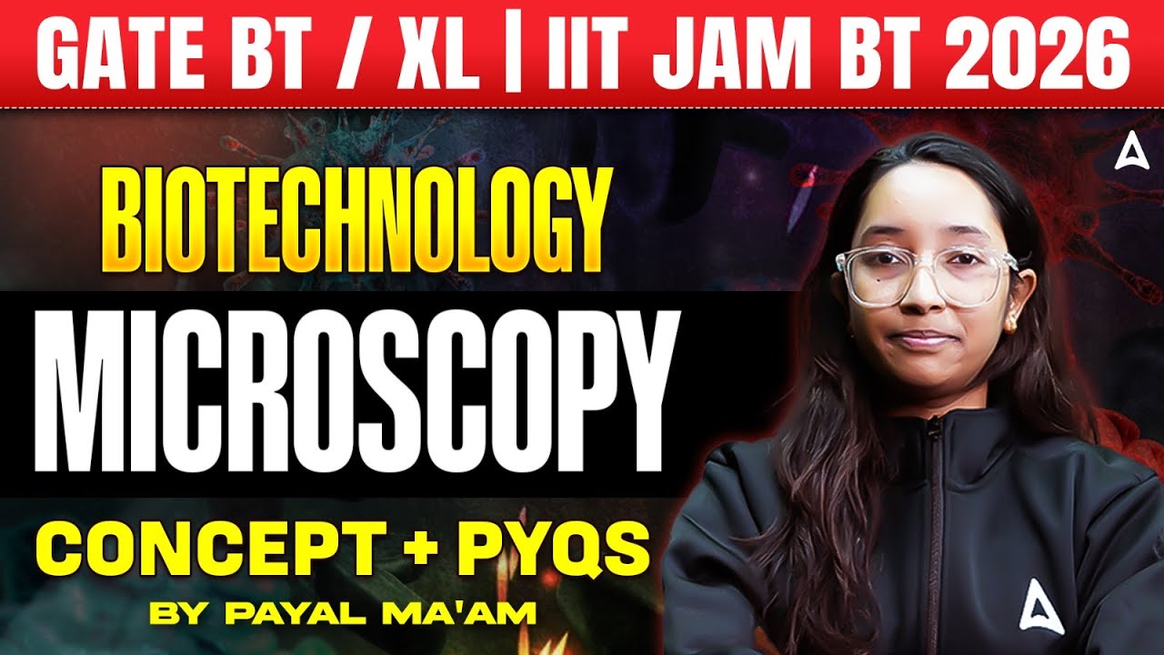 GATE BT/XL & IIT JAM BT 2026 Biotechnology Microscopy Most Repeated PYQ's By Payal Ma’am