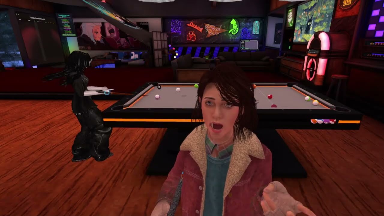 Nancy playing Pool with an Emo in VRChat (They're Best Friends) #strangerthings #vrchat #fyp