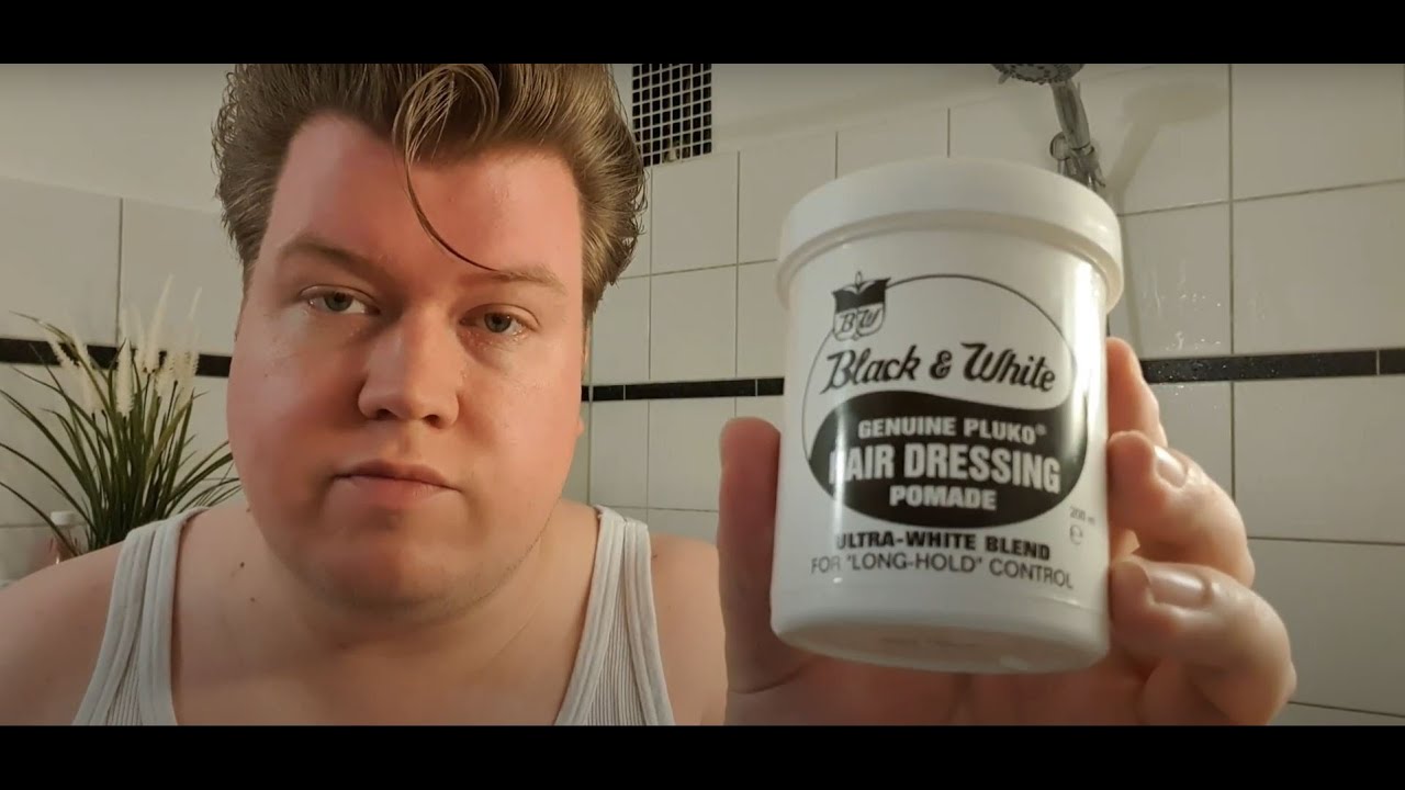 Frisur mit Black&White Pomade, Rasur mit Feather Popular und Personna Platinum