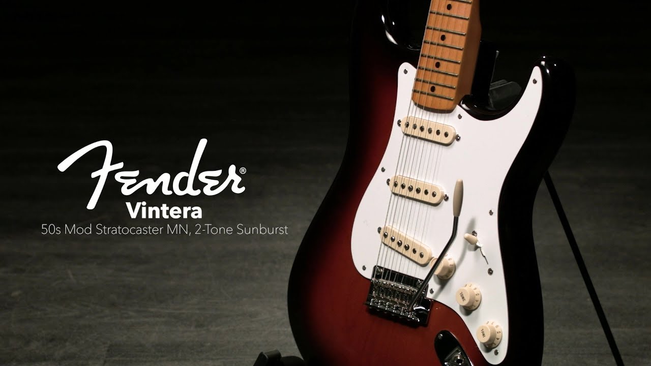 Fender Vintera 50s Mod Stratocaster MN, 2-Tone Sunburst | Gear4music demo