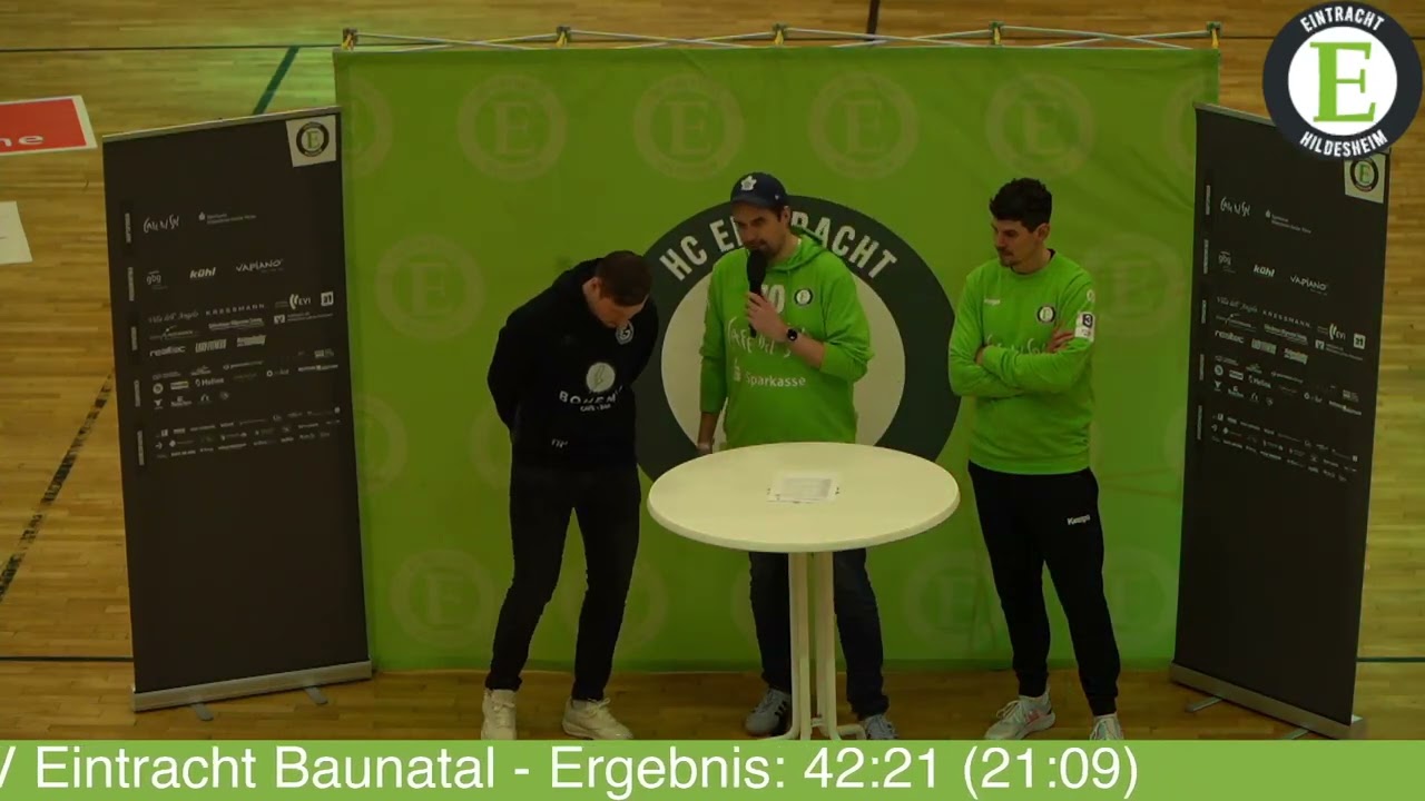 Pressekonferenz nach dem Spiel: HC Eintracht Hildesheim vs. Eintracht Baunatal