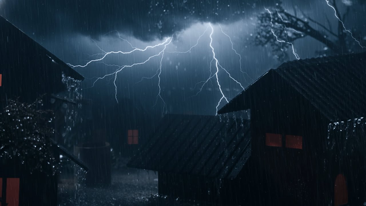 Fall Asleep in 5 Minutes — Heavy Rain and Thunder for Deep Sleep