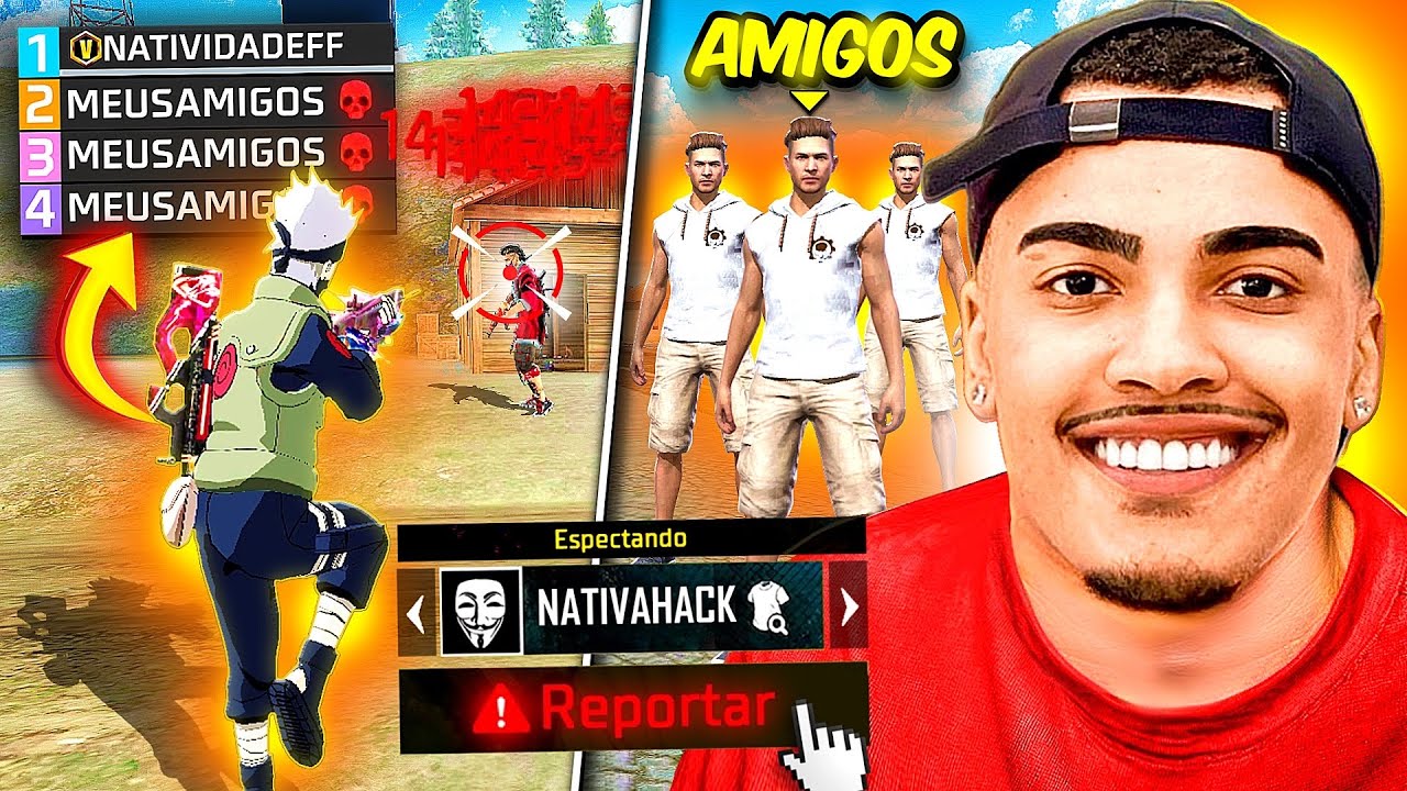 IMPRESSIONEI MEU SQUAD COM JOGADAS IMPOSSÍVEIS - FREE FIRE MOBILE