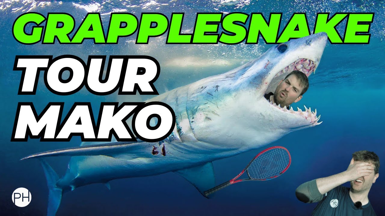 SHARK ATTACK VIDEO/GRAPPLESNAKE TOUR MAKO REVIEW | Tennis String Review | PH Tennis