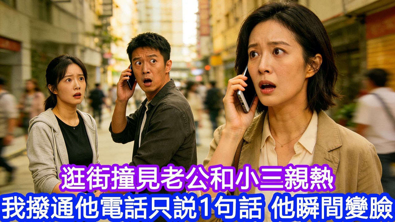 【情感故事】逛街撞見老公和小三親熱，我拿出手機打給他。「什麼事？開會呢」「問下你懷裏的小情人口紅幾號色？」他瞬間變了臉！#故事 #人生哲理 #婚姻 #出軌 #爽文