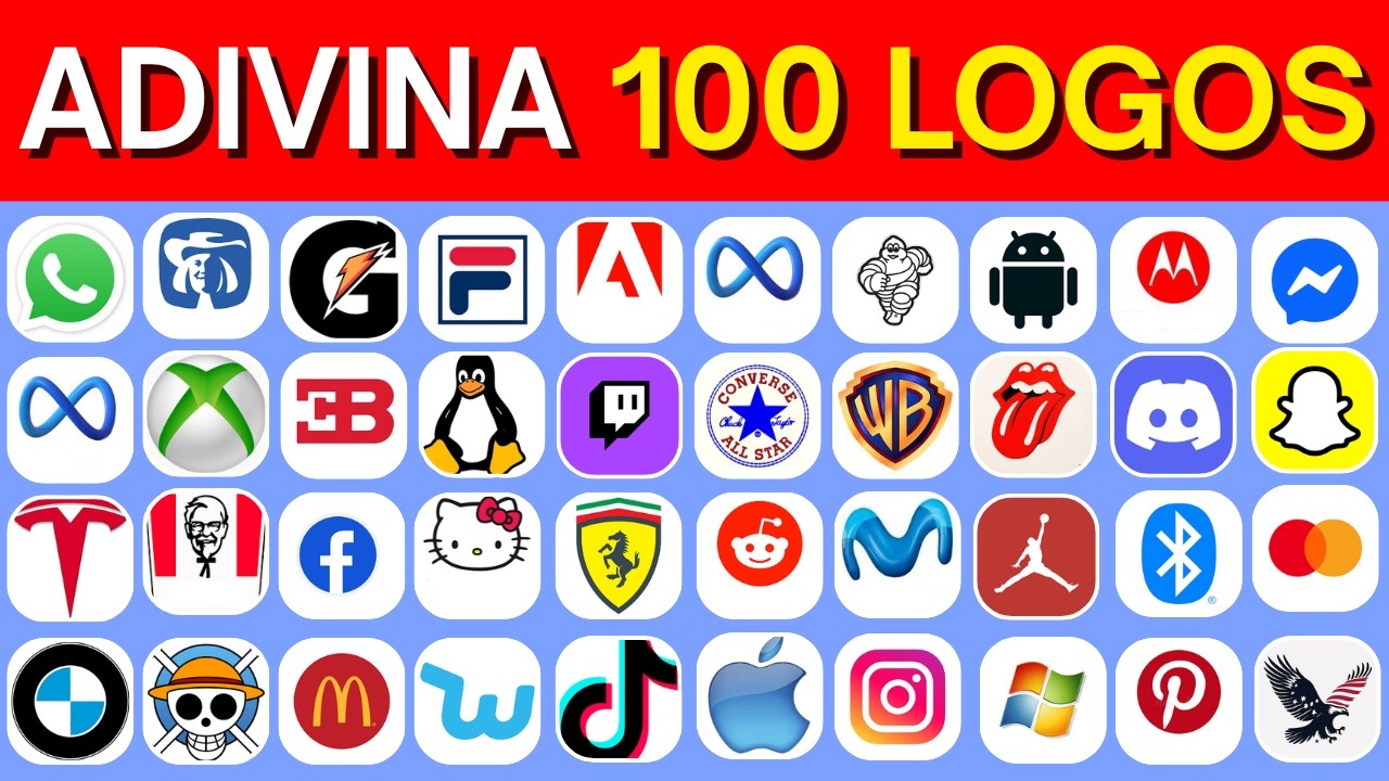 Adivina 100 logos antes que se acabe el tiempo | Mega Quiz 2026 🧠