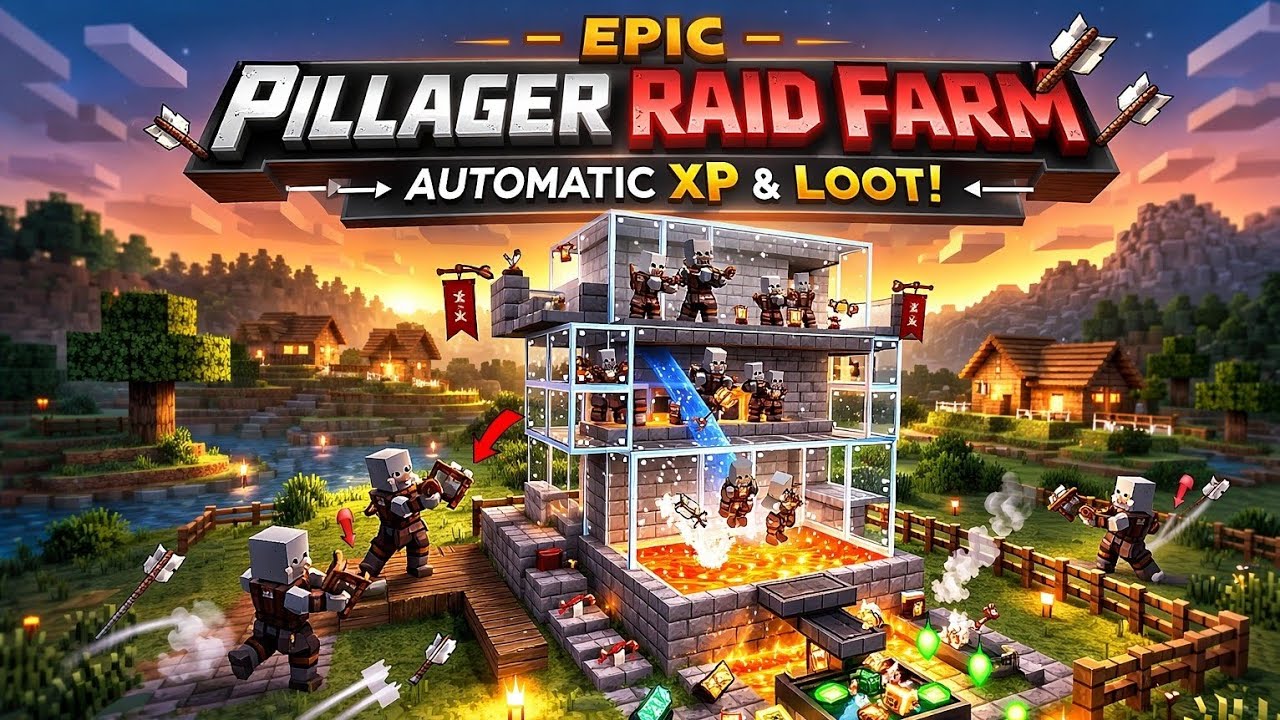 I Built the EASIEST Pillager Raid Farm in Minecraft 1.21