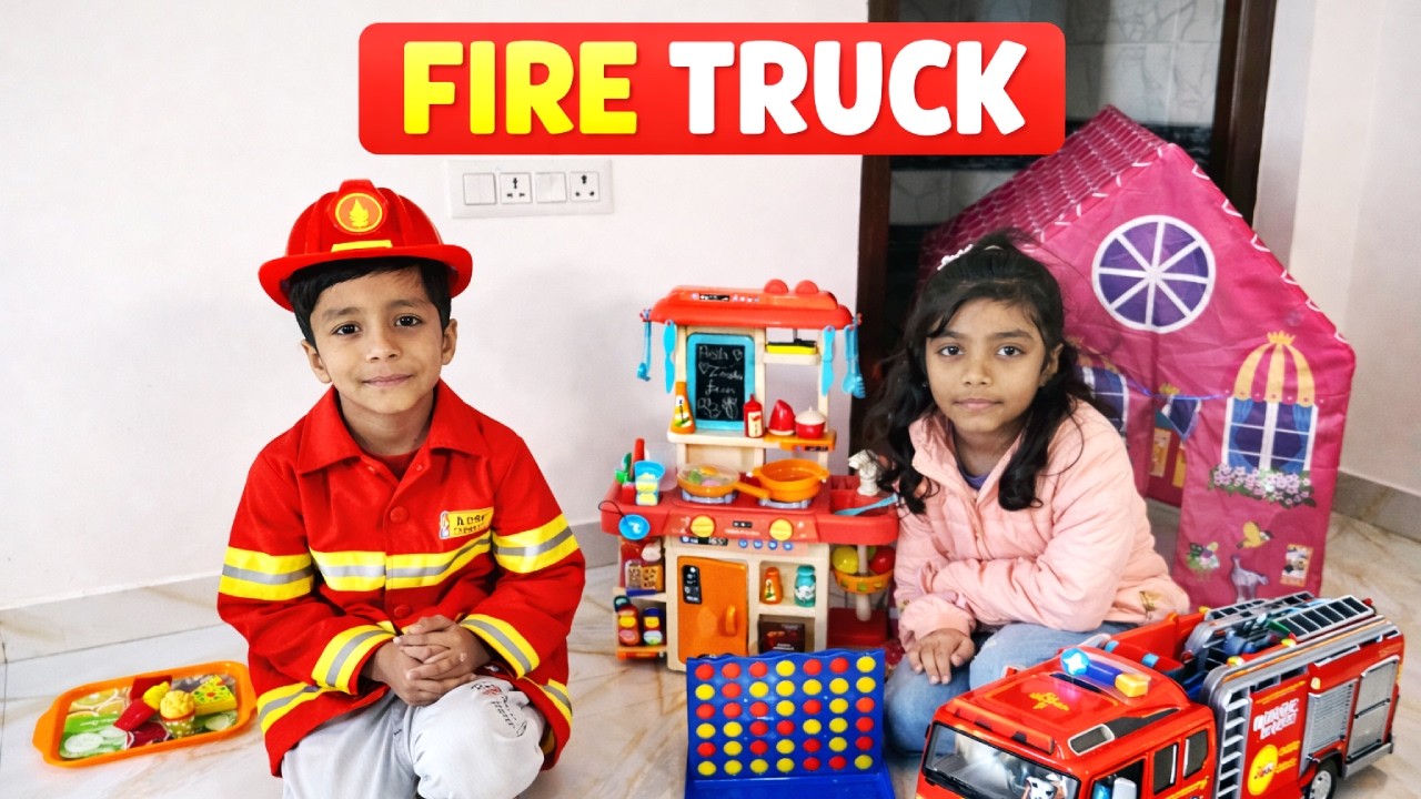 Fire Truck Rescue Mission for Kids | Bachchon Ka Fun Play | Aish Zeeshu Fun 🎉