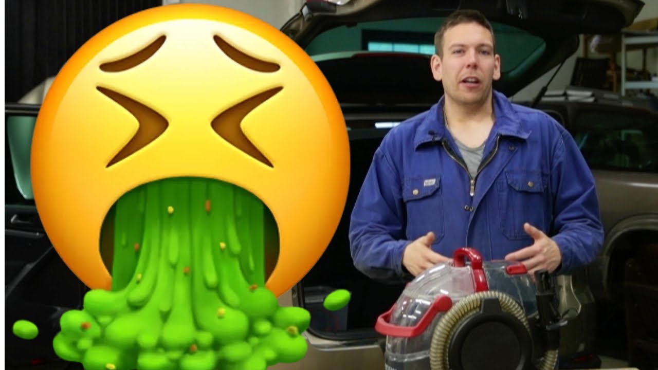 Tvättar Äckliga Tyg Säten I Bilen Med  Klädseltvätt & Meguiars APC