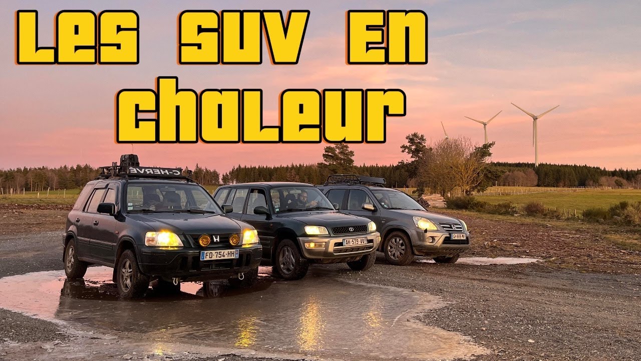 La Lozère, en 4X4 et en hiver - Honda CRV RD1 / MK2 - Toyota RAV4 MK1