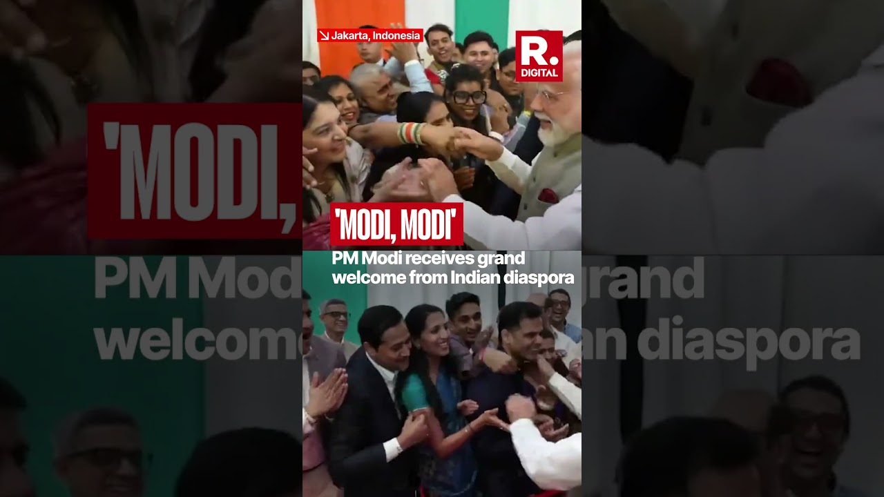 'Modi, Modi' Chants Welcome PM Modi In Jakarta