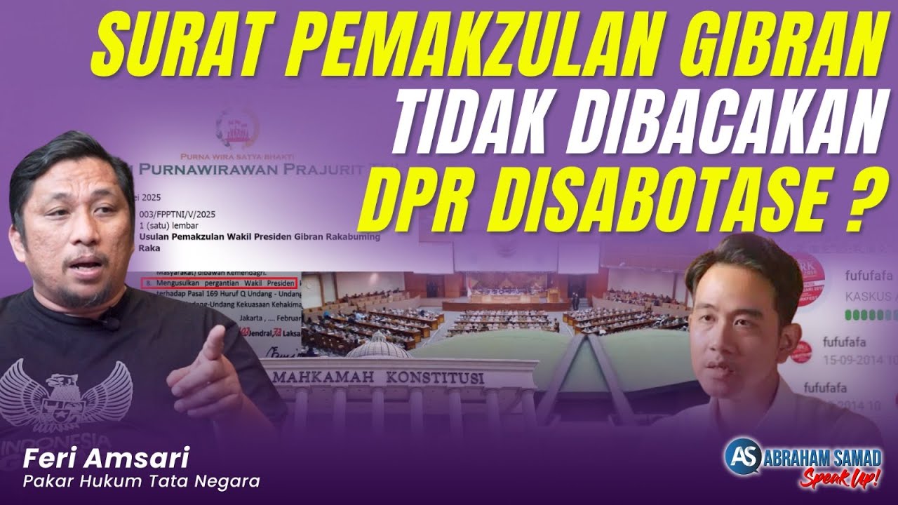 Surat Pemakzulan Gibran Tidak Dibacakan. DPR Disabotase? | #SPEAKUP