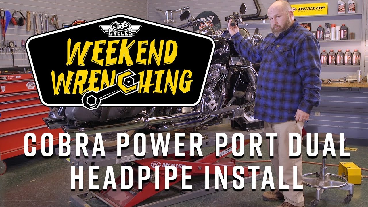 Cobra Power Port Dual Head Pipe Install : Twin Cam Touring Models