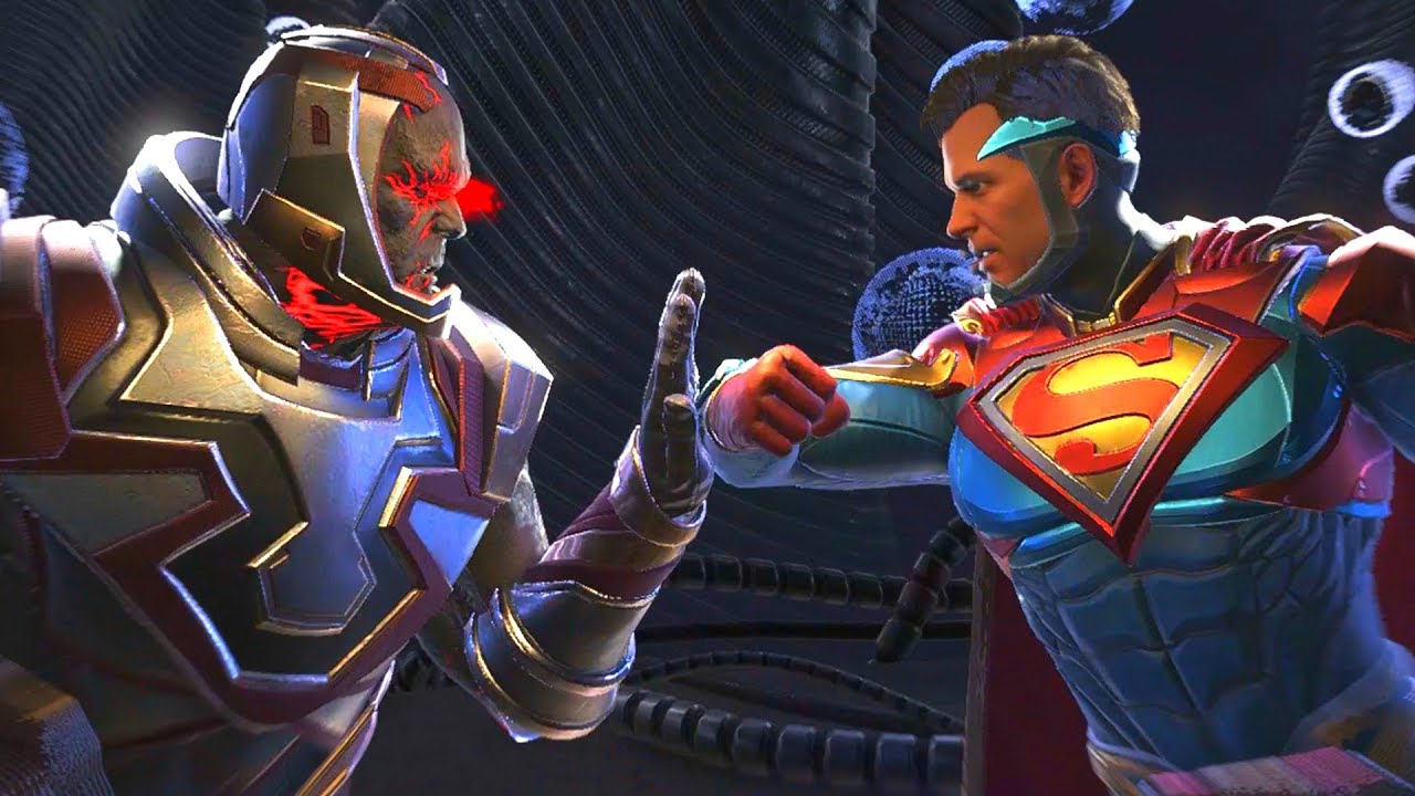 Injustice 2 - Дарксайд против Супермена - все вступительные диалоги/все цитаты из столкновений, с...