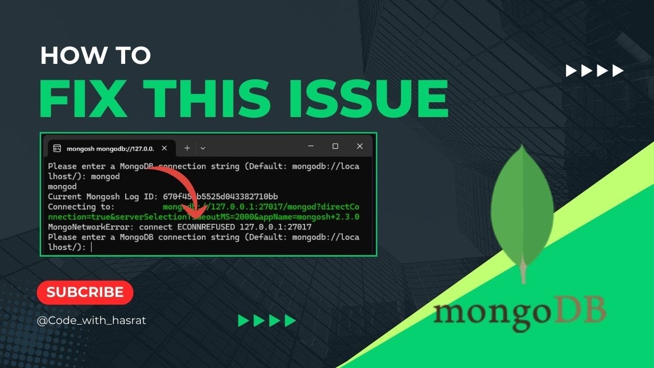 How to fix Connection String Error in Mongo Shell in few easy Steps