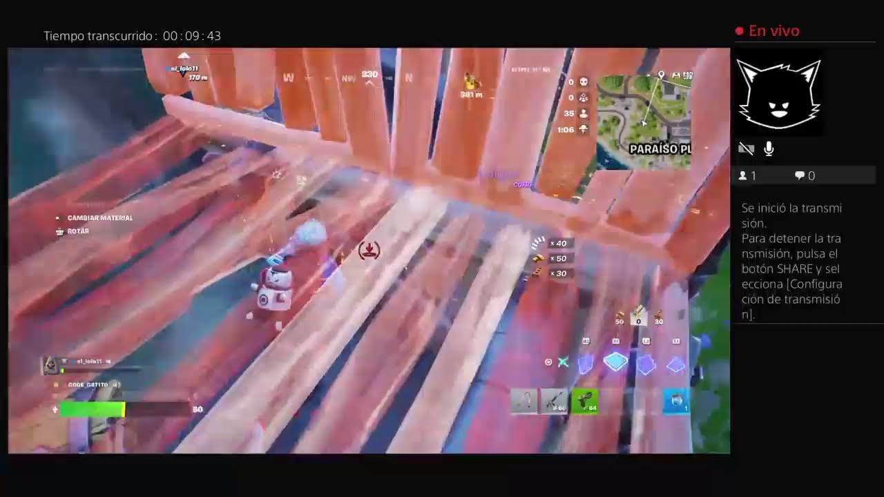 Jugando Fortnite con lolelo