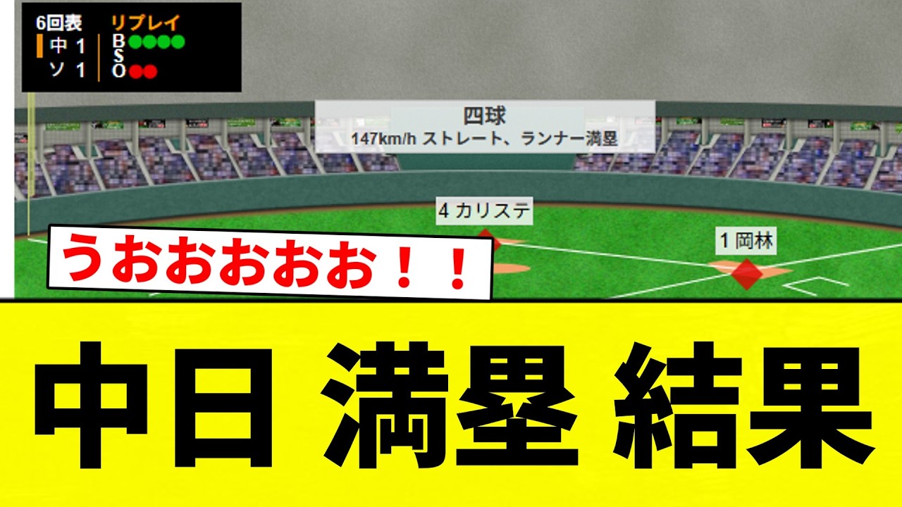 【グラスラきたああああああ！！】中日 満塁 結果【プロ野球反応集】【2chスレ】【なんG】