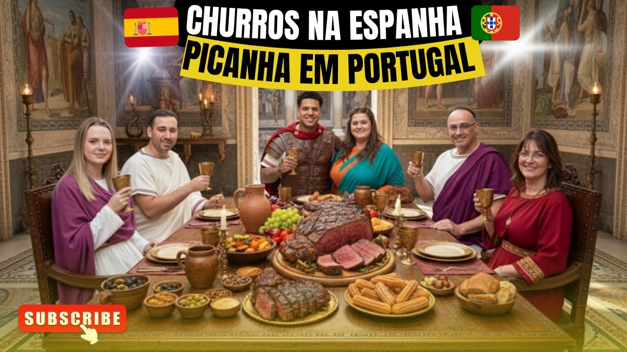 CHURROS NA ESPANHA E PICANHA 🥩 EM PORTUGAL NA  MESMA NOITE 🇪🇸✨🇵🇹	