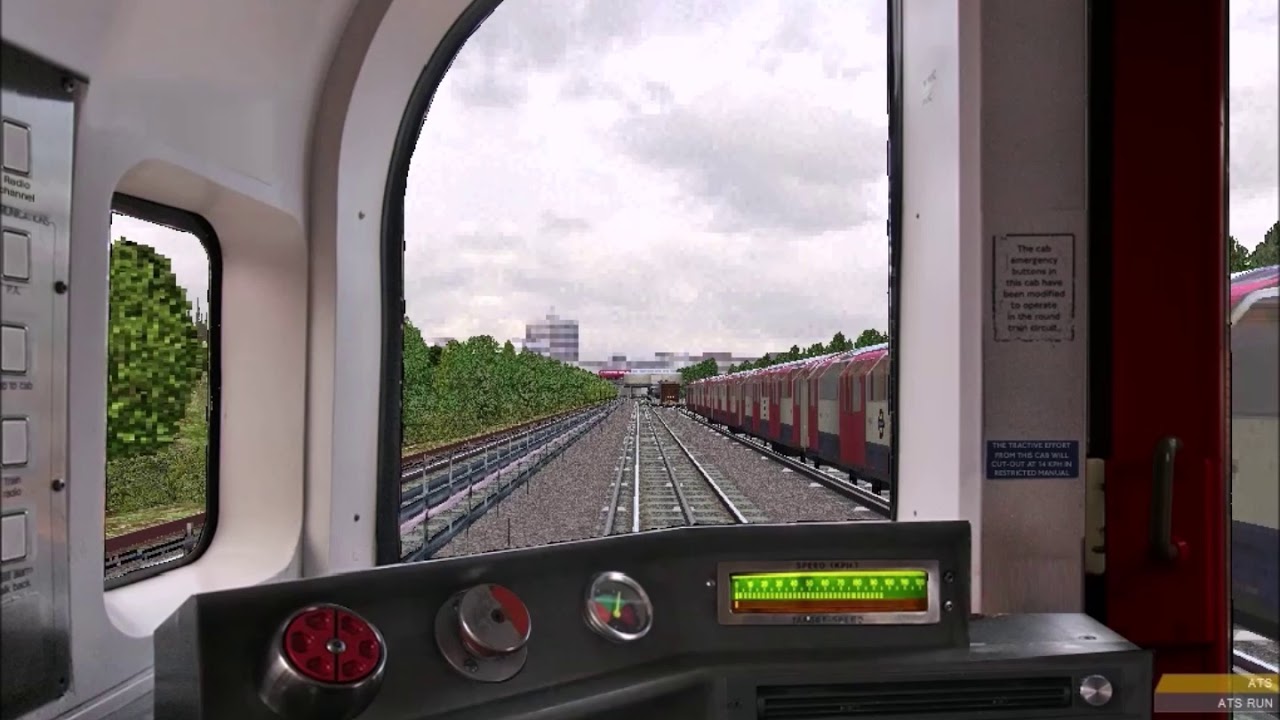 OpenBVE - Central Line - Ruislip Gardens to Perivale - 1992 Stock
