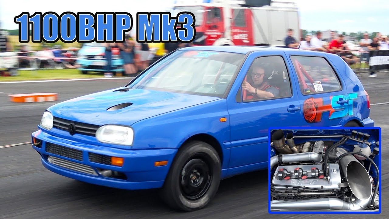 1100BHP R30T MK3 GOLF - 1/8 MILE 5.66 and 1/4 MILE 8.89