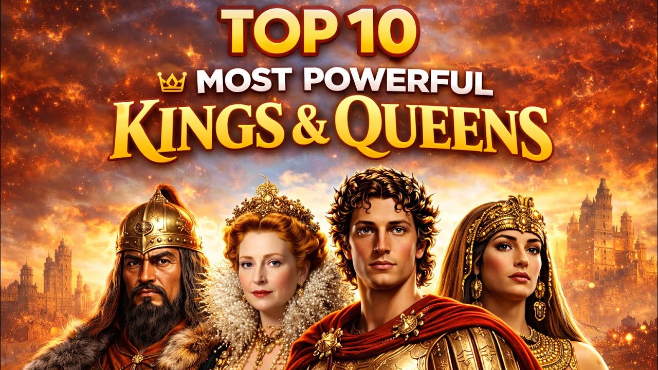 Top 10 Most Powerful Kings and Queens in History 👑 | Legendary Rulers 