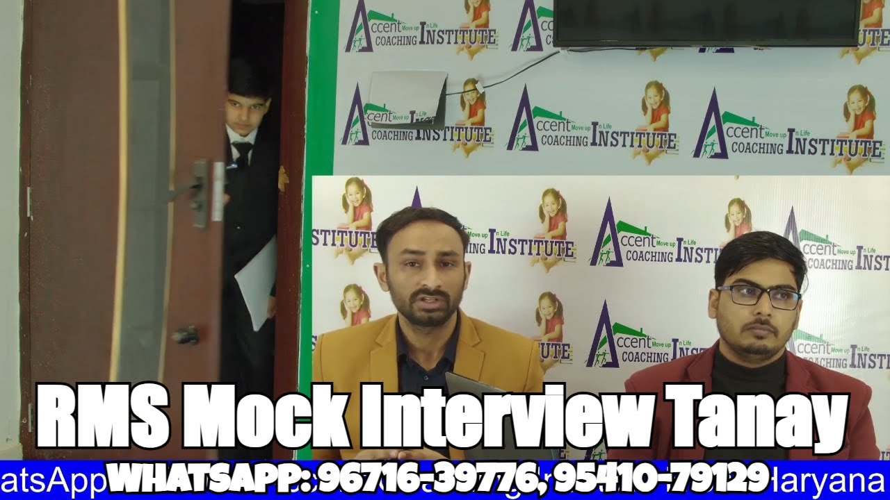 RMS Mock Interview Tanay | RMS Selected Student Accent Sainik Wing | Interview Question