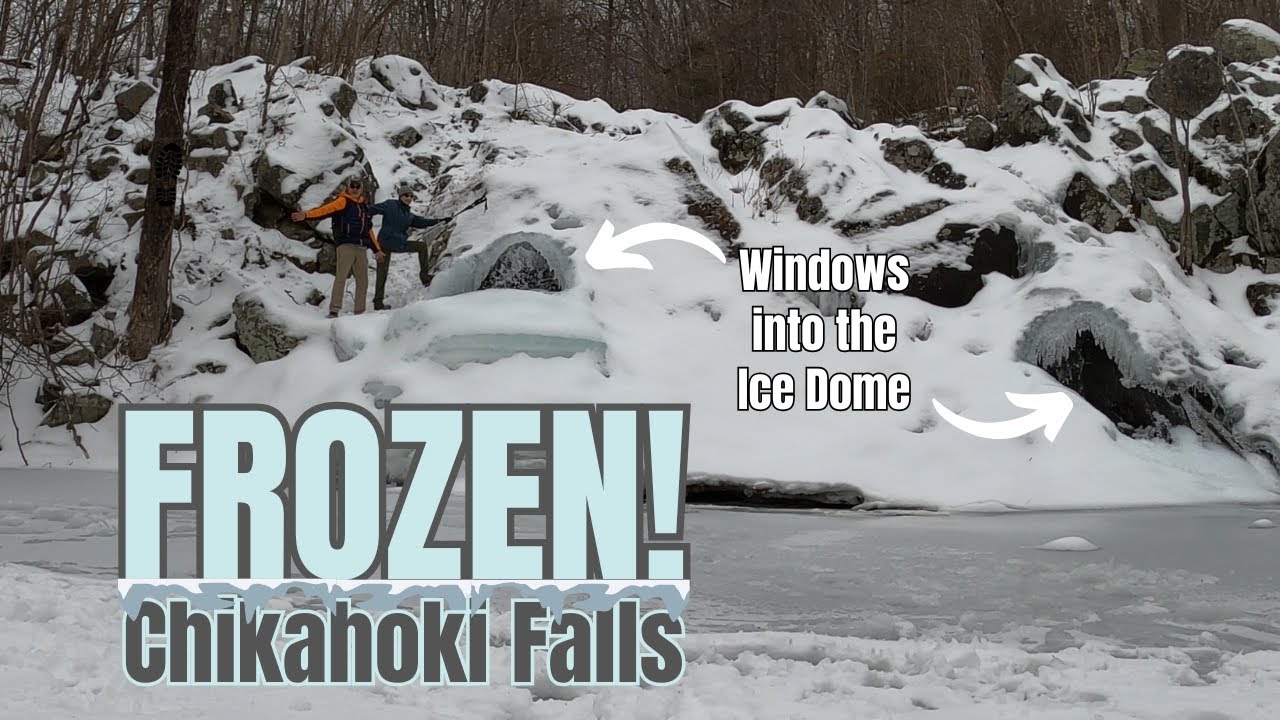 An Ice Dome Formed Over Chikahoki Falls in Norvin Green State Forest