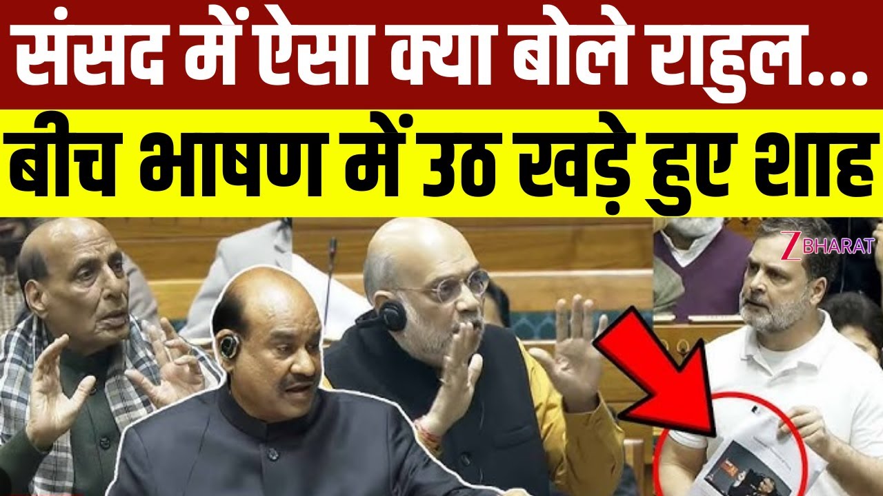 Rahul Gandhi Lok Sabha Speech: लोकसभा में राहुल गांधी ने ऐसा क्या बोला कि Amit Shah बीच में हुए खड़े