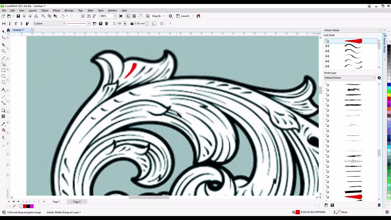 Master Engraving Scrolls Vector Drawing in CorelDRAW Fast!