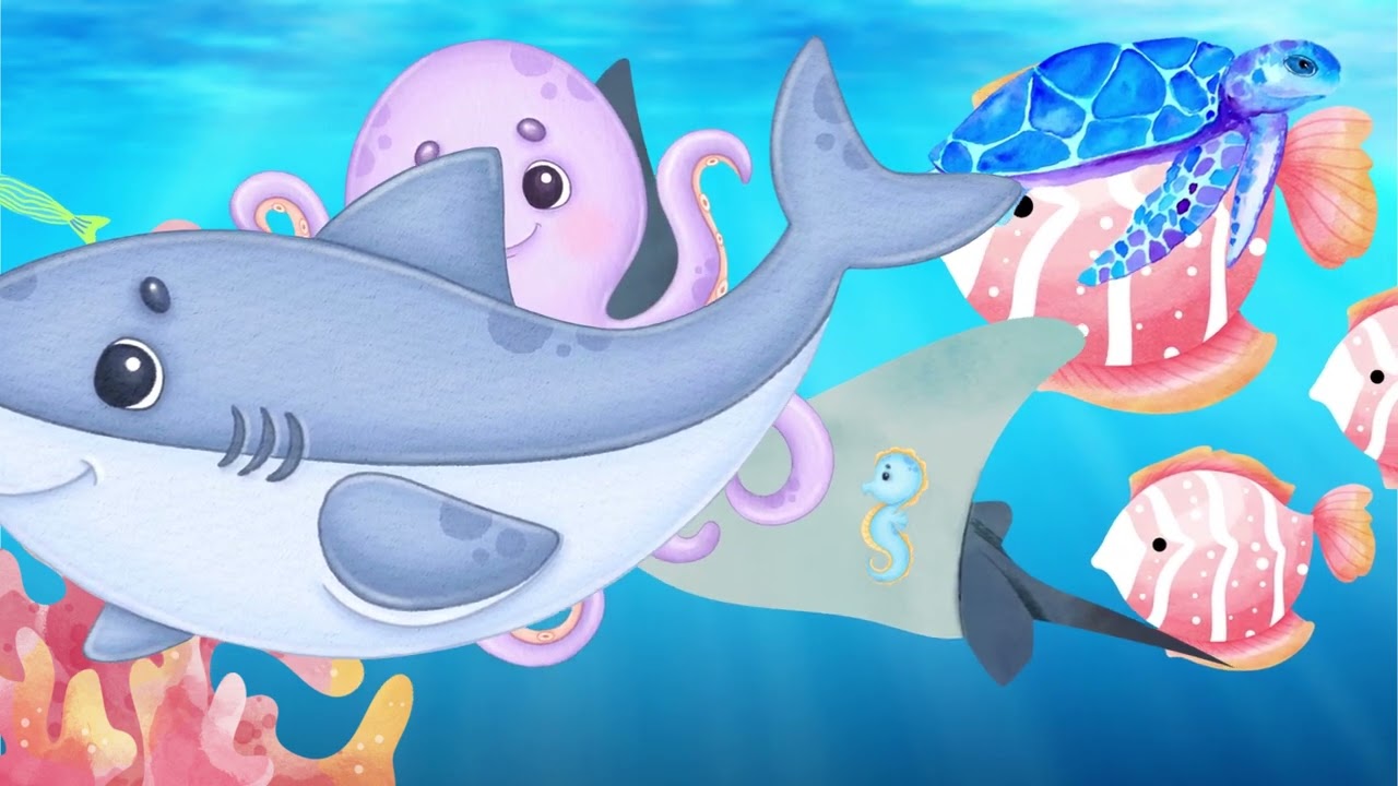 Ocean Relaxation Mindfulness Meditation for Kids Breathe Deep Swimming Fish Video