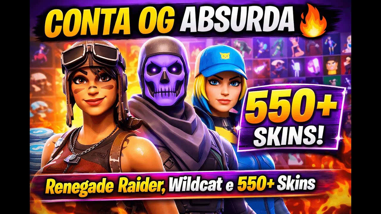 ESSA CONTA É INSANA 😱 Uma das CONTAS MAIS OG do Fortnite? 🔥 550+ Skins