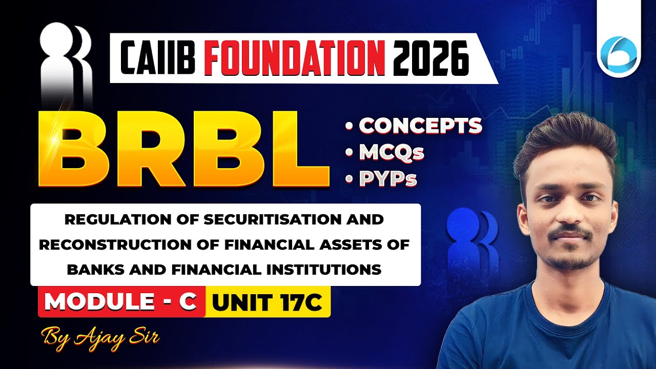 CAIIB BRBL Module C Unit 17 C | Regulation of Securitisation and Reconstruction of Financial Assets