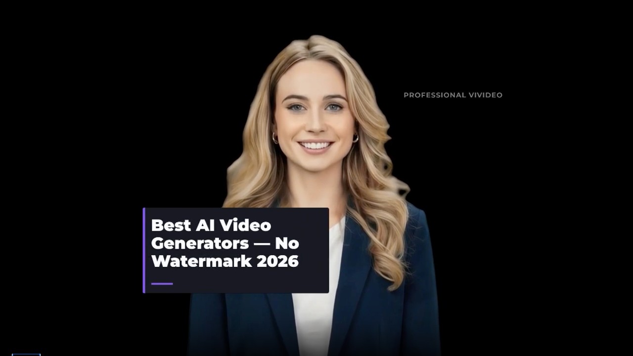 Best AI Video Generators With No Watermark in 2026