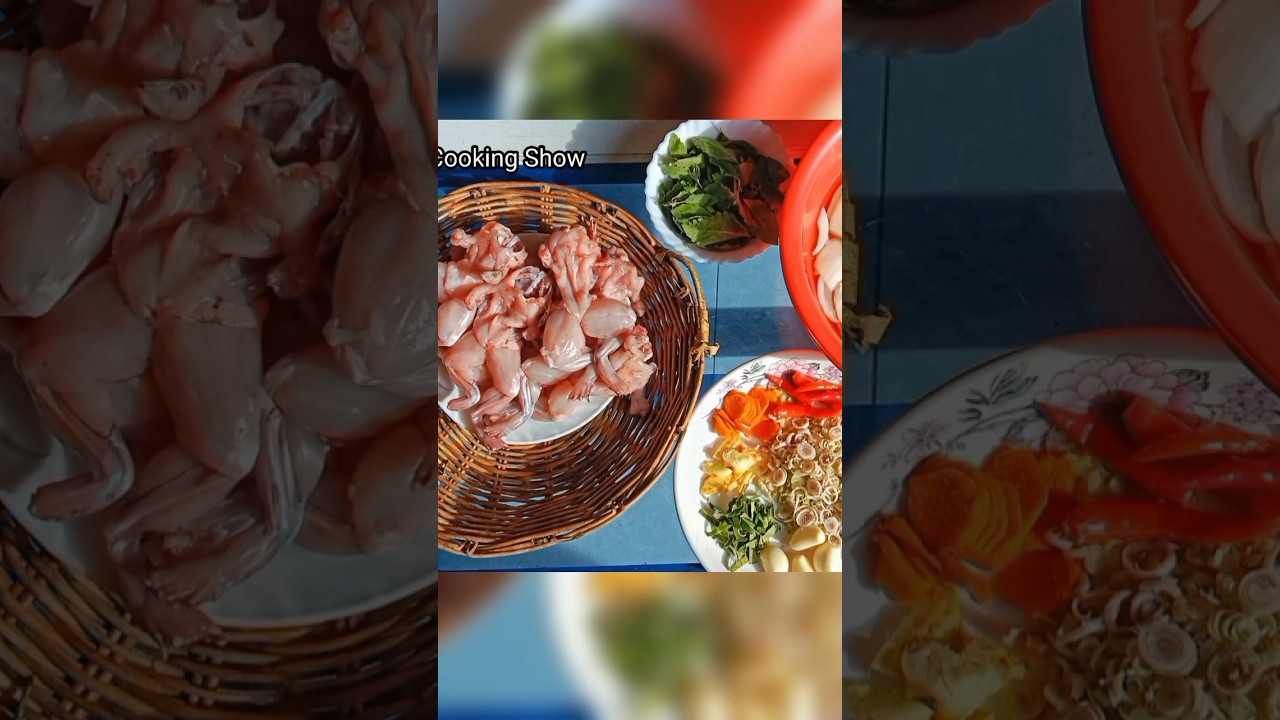 Frog With Lemongrass Recipe #khmercooking #shortcooking