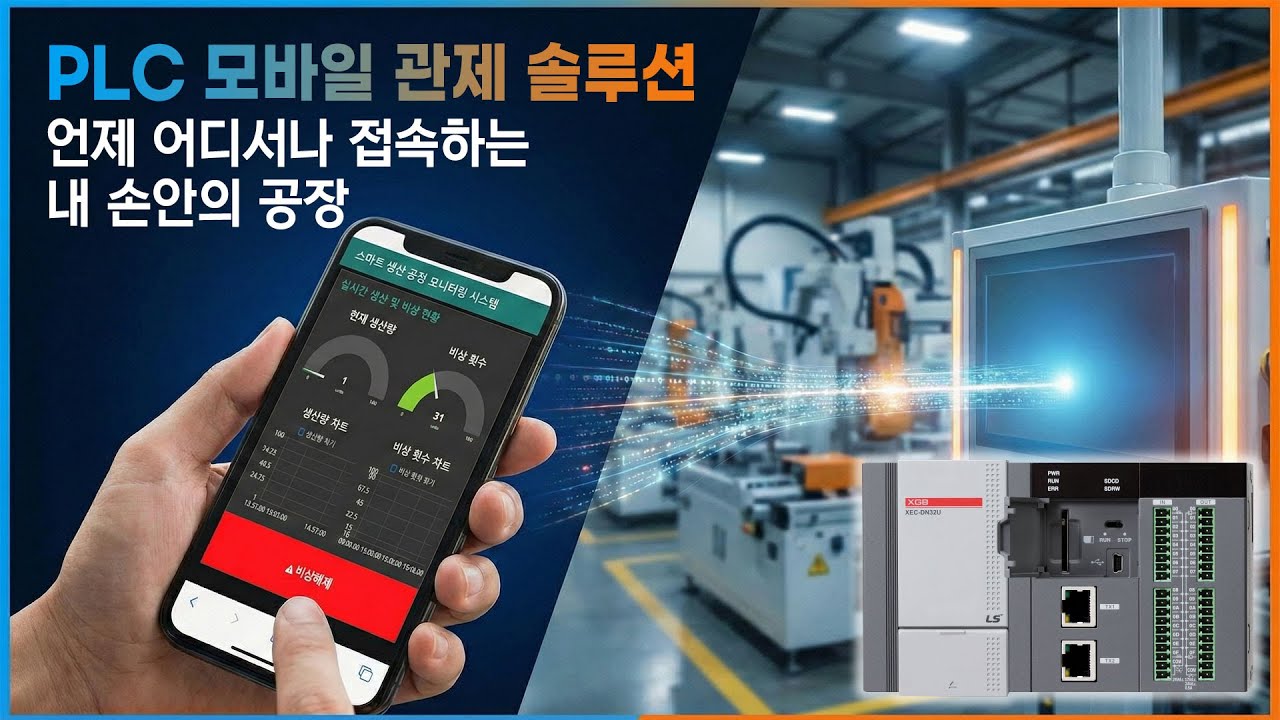[1. PLC모바일관제솔루션] 퇴근 후에도 공장 제어? 모드버스를 이용해 LS PLC와 룰박스 노드레드로 HMI 없이 만드는 