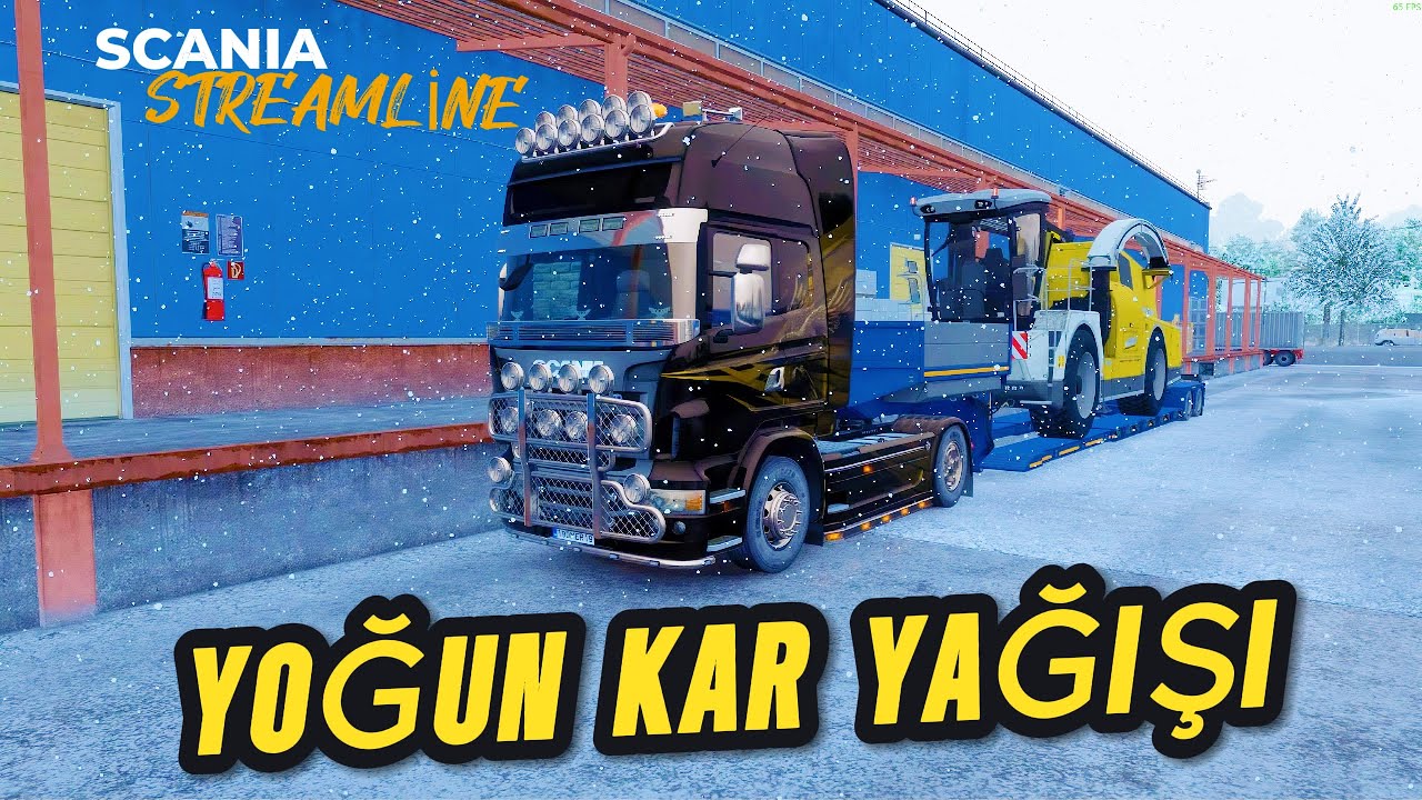YOĞUN KAR YAGIŞI ŞİRKET TEN ZOR ÇIKTIM / ETS2 GAMEPLAY / 1.57 TAM SÜRÜM