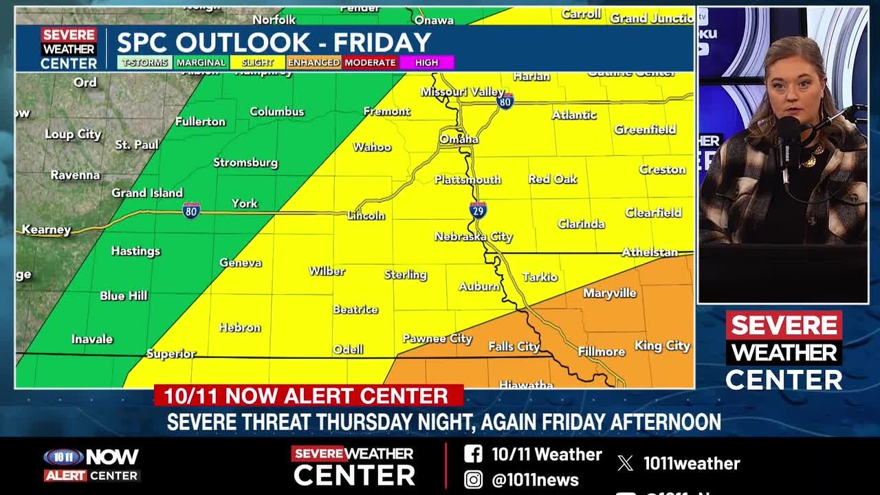 Severe weather threat in Nebraska Thursday night, again Friday - March 4, 2026