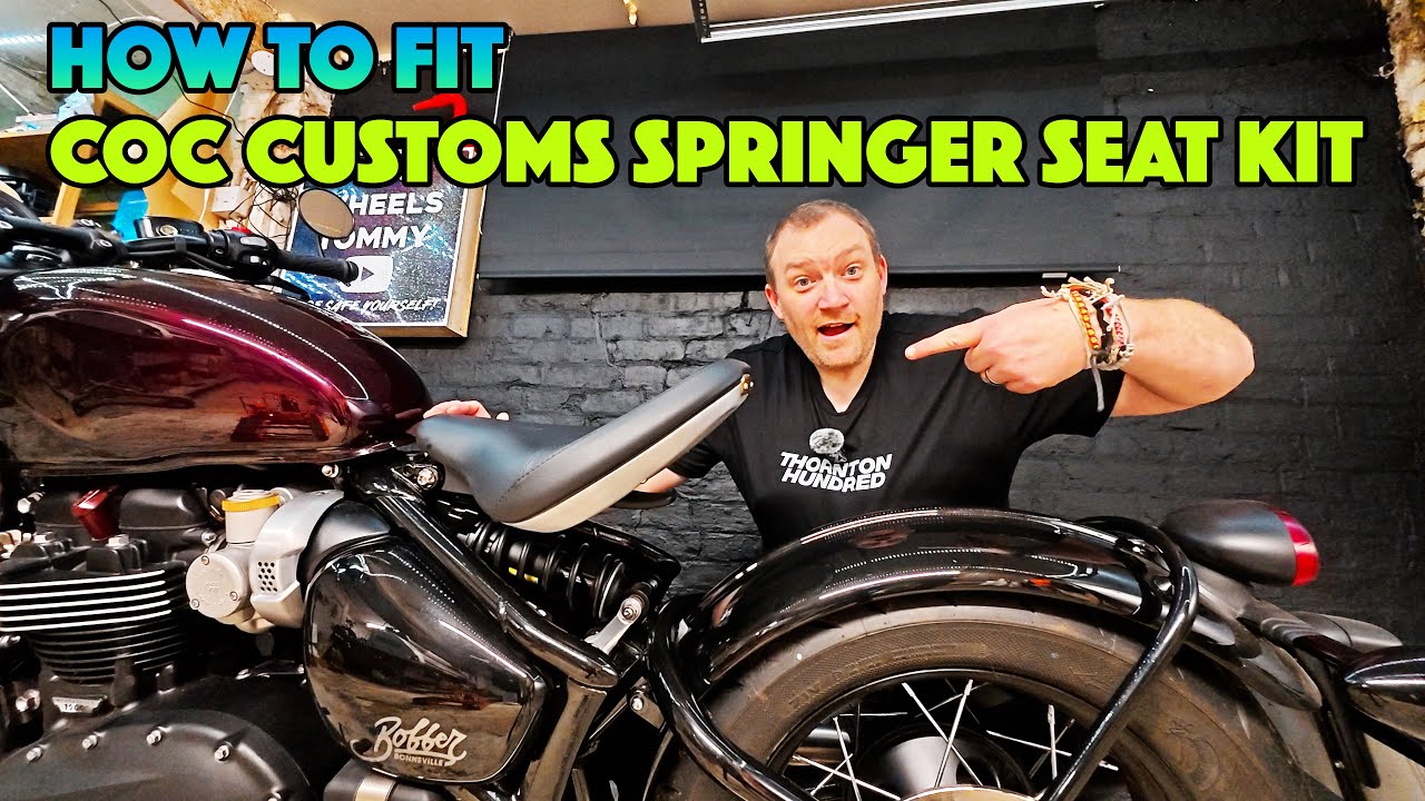 Как установить комплект сиденья CoC Customs Springer Seat Mod — Triumph Bobber