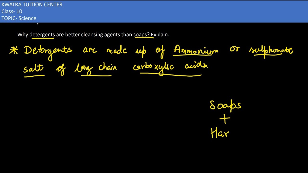 2. Why detergents are better cleansing agents than soaps? Explain.
