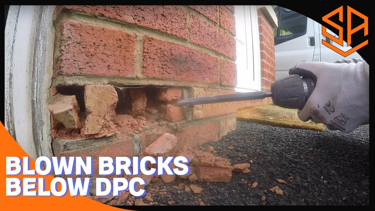 BRICKLAYING..HOW TOO.... REPLACE BLOWN BRICKS BELOW DPC