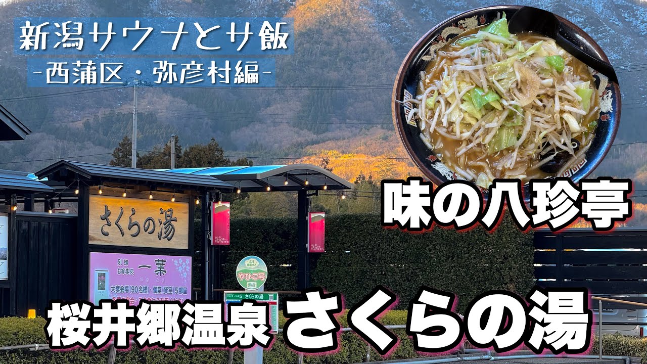 【新潟サ飯】新潟濃厚味噌ラーメンの名店と弥彦の岩盤浴付き日帰り温泉を満喫してきました｜味の八珍亭｜Taibow!｜さくらの湯 #新潟グルメ #新潟ラーメン #弥彦村