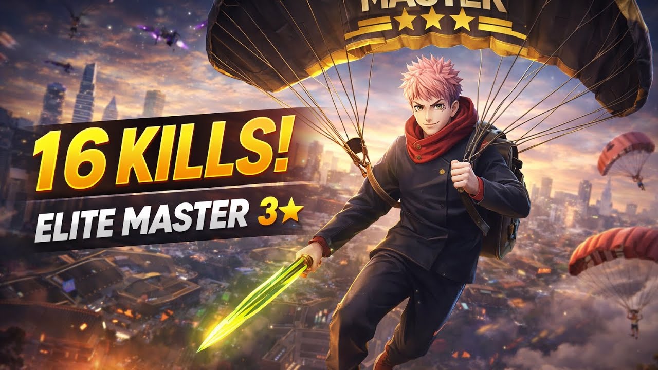 16 Kills in Elite Master Rank 🔥 BR Rank Full Gameplay🎮