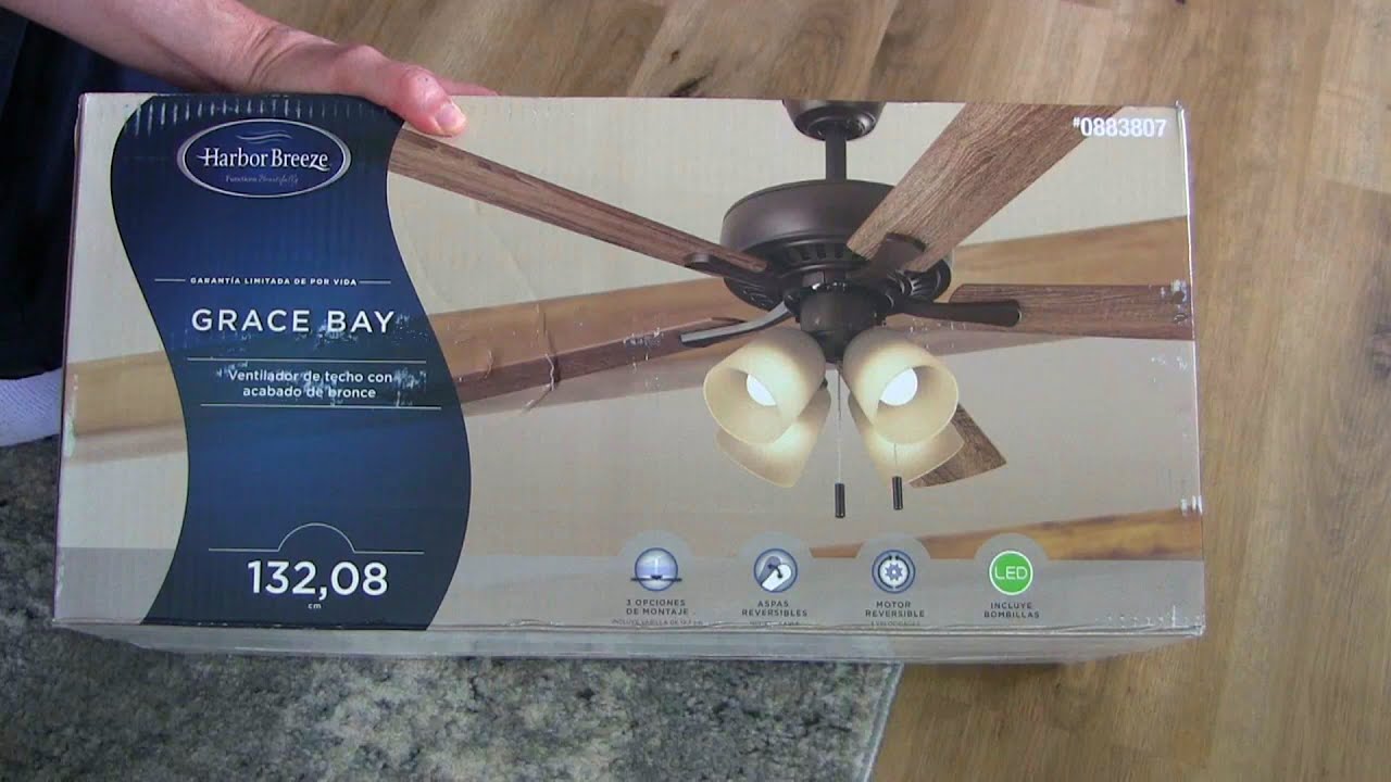 Снятие старого вентилятора и установка потолочного вентилятора Harbor Breeze Grace Bay: шаг за шагом